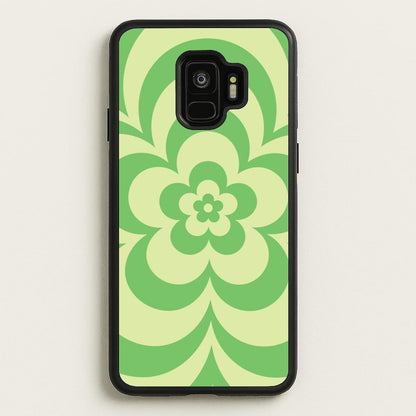 Green Abstract Flower Pattern   - Floral Phone Case for Galaxy S9