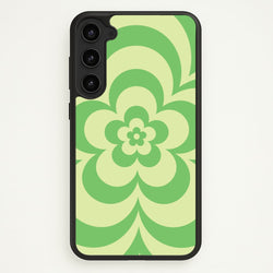 Green Abstract Flower Pattern   - Floral Phone Case for Galaxy S23