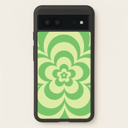 Green Abstract Flower Pattern   - Floral Phone Case for Google Pixel 7