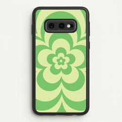 Green Abstract Flower Pattern   - Floral Phone Case for Galaxy S10e