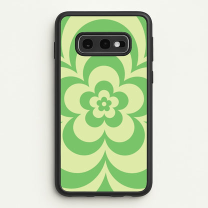 Green Abstract Flower Pattern   - Floral Phone Case for Galaxy S10e