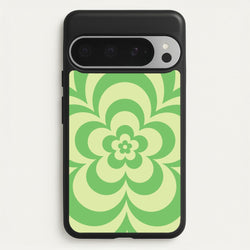 Green Abstract Flower Pattern   - Floral Phone Case for Google Pixel 9 Pro XL