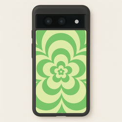 Green Abstract Flower Pattern   - Floral Phone Case for Google Pixel 8a