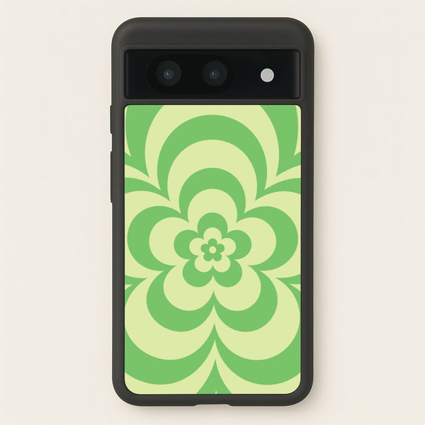 Green Abstract Flower Pattern   - Floral Phone Case for Google Pixel 8a