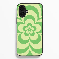 Green Abstract Flower Pattern Phone Case