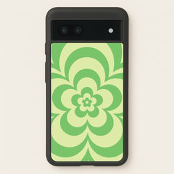 Green Abstract Flower Pattern   - Floral Phone Case for Google Pixel 7a