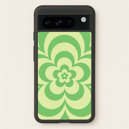 Green Abstract Flower Pattern   - Floral Phone Case for Google Pixel 8 Pro