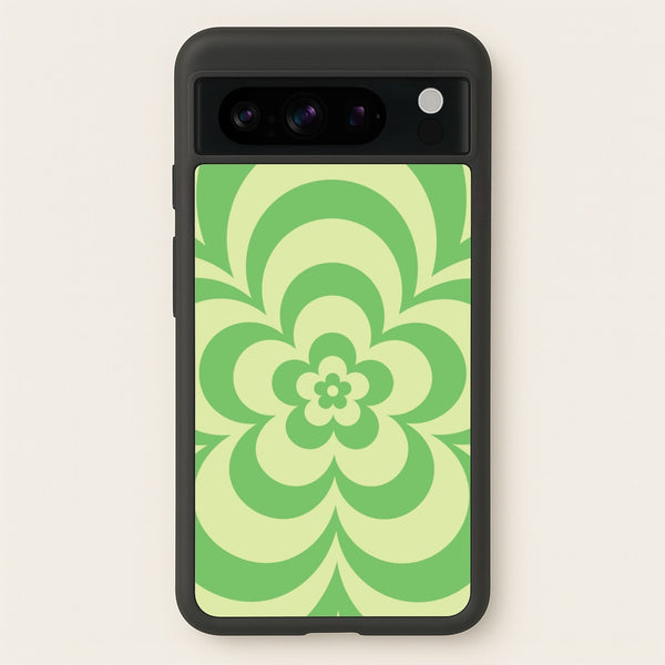 Green Abstract Flower Pattern   - Floral Phone Case for Google Pixel 8 Pro