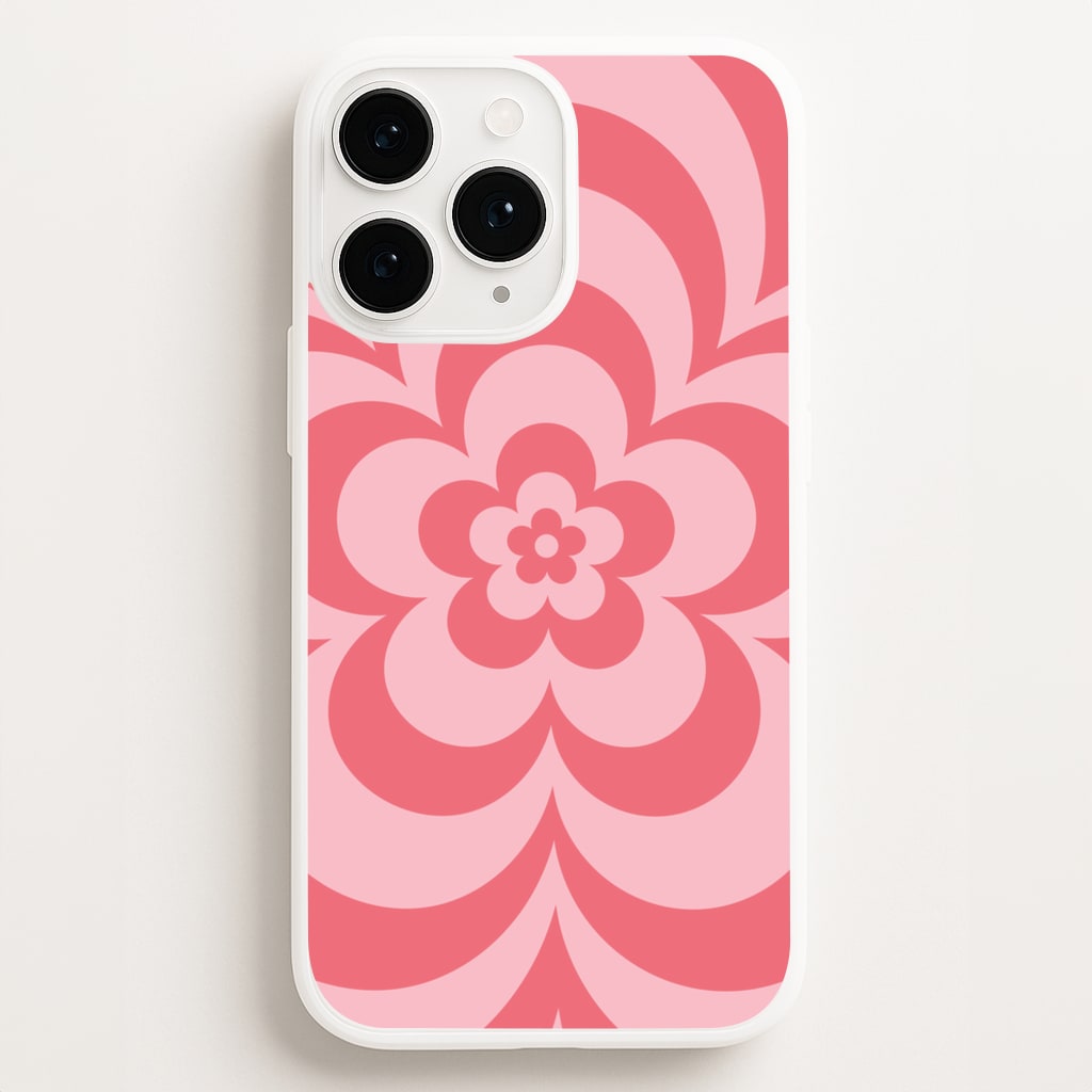 Pink Abstract Flower Pattern Phone Case