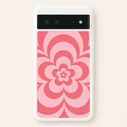 Pink Abstract Flower Pattern   - Floral Phone Case for Google Pixel 6