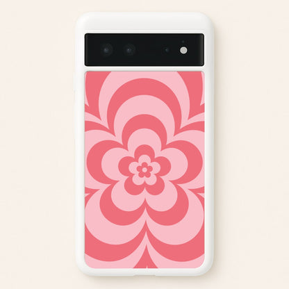 Pink Abstract Flower Pattern   - Floral Phone Case for Google Pixel 6