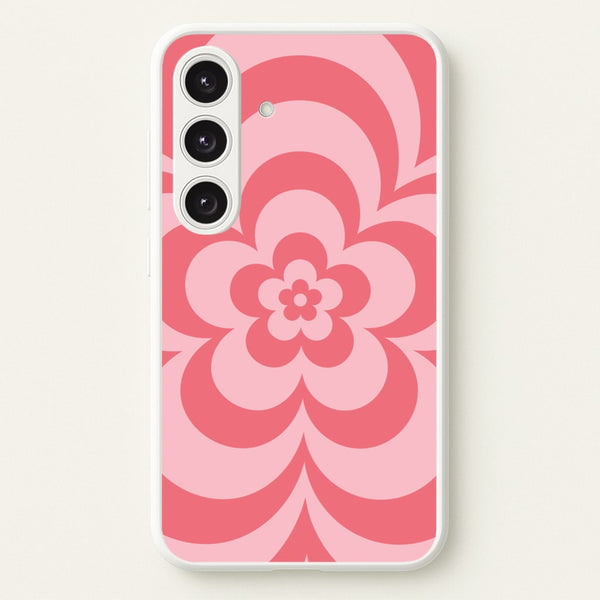 Pink Abstract Flower Pattern   - Floral Phone Case for Galaxy S25