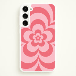 Pink Abstract Flower Pattern   - Floral Phone Case for Galaxy S23 Plus