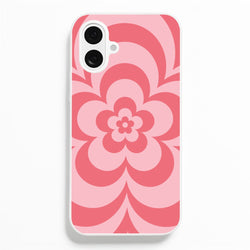 Pink Abstract Flower Pattern   - Floral Phone Case for iPhone 16 Plus