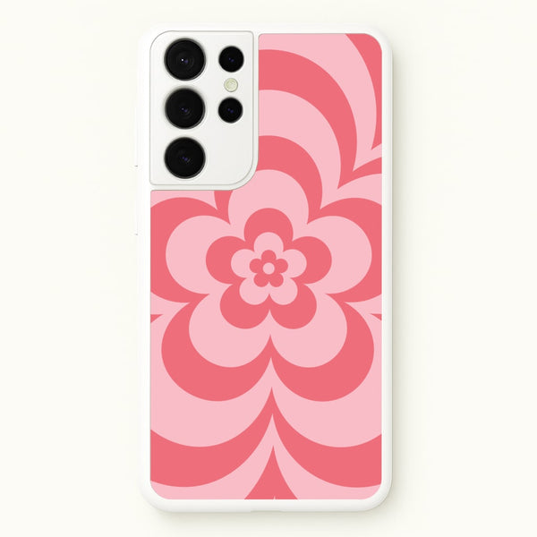 Pink Abstract Flower Pattern   - Floral Phone Case for Galaxy S21 Ultra
