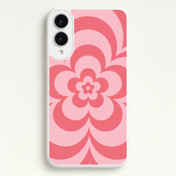 Pink Abstract Flower Pattern   - Floral Phone Case for Galaxy S25 Edge