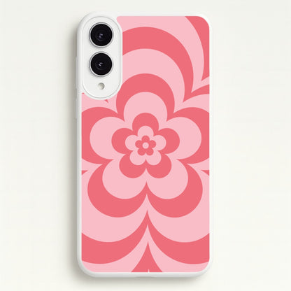 Pink Abstract Flower Pattern   - Floral Phone Case for Galaxy S25 Edge