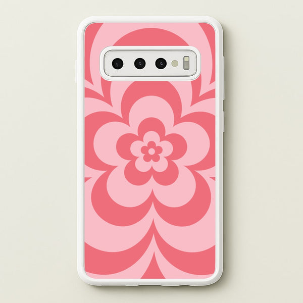 Pink Abstract Flower Pattern   - Floral Phone Case for Galaxy S10