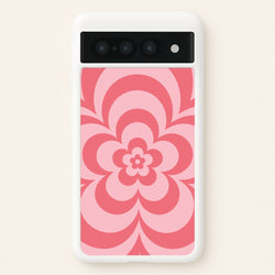 Pink Abstract Flower Pattern   - Floral Phone Case for Google Pixel 7 Pro