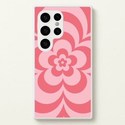 Pink Abstract Flower Pattern   - Floral Phone Case for Galaxy S24 Ultra