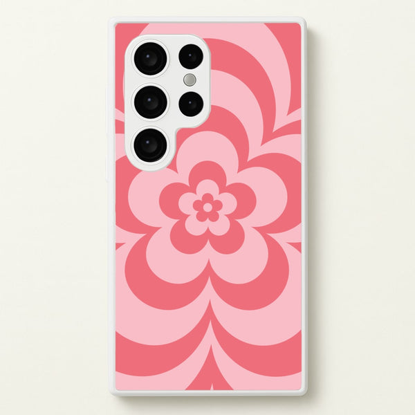 Pink Abstract Flower Pattern   - Floral Phone Case for Galaxy S24 Ultra