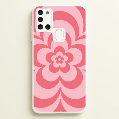 Pink Abstract Flower Pattern   - Floral Phone Case for Galaxy A21s