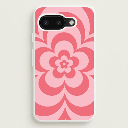 Pink Abstract Flower Pattern   - Floral Phone Case for Google Pixel 9a