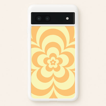 Yellow Abstract Flower Pattern   - Floral Phone Case for Google Pixel 7a