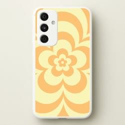 Yellow Abstract Flower Pattern   - Floral Phone Case for Galaxy A55