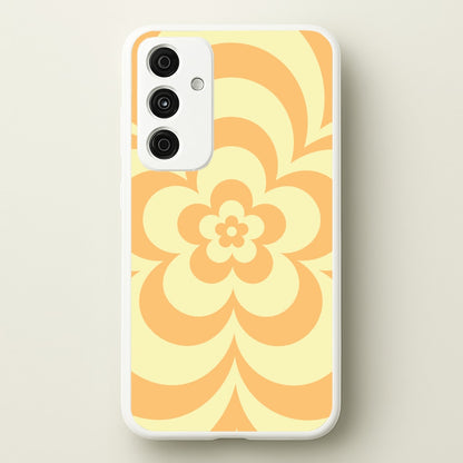 Yellow Abstract Flower Pattern   - Floral Phone Case for Galaxy A55