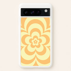 Yellow Abstract Flower Pattern   - Floral Phone Case for Google Pixel 8 Pro