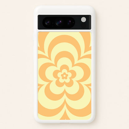 Yellow Abstract Flower Pattern   - Floral Phone Case for Google Pixel 8 Pro