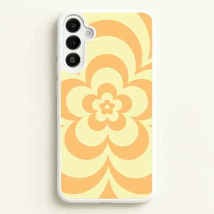 Yellow Abstract Flower Pattern   - Floral Phone Case for Galaxy A36