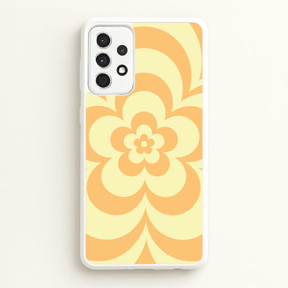 Yellow Abstract Flower Pattern   - Floral Phone Case for Galaxy A52 / A52s