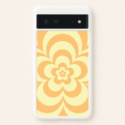 Yellow Abstract Flower Pattern   - Floral Phone Case for Google Pixel 6