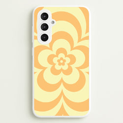 Yellow Abstract Flower Pattern   - Floral Phone Case for Galaxy S23FE