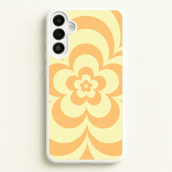 Yellow Abstract Flower Pattern   - Floral Phone Case for Galaxy A34
