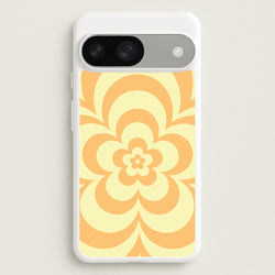 Yellow Abstract Flower Pattern   - Floral Phone Case for Google Pixel 9 / 9 Pro
