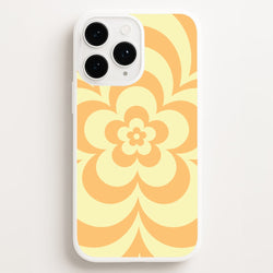 Yellow Abstract Flower Pattern   - Floral Phone Case for iPhone 11 Pro