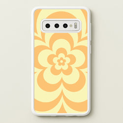 Yellow Abstract Flower Pattern   - Floral Phone Case for Galaxy S10 Plus