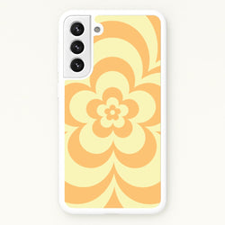 Yellow Abstract Flower Pattern   - Floral Phone Case for Galaxy S21