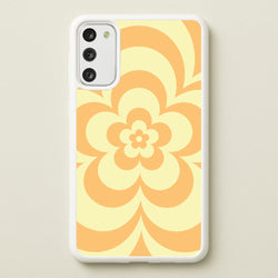 Yellow Abstract Flower Pattern   - Floral Phone Case for Galaxy S20