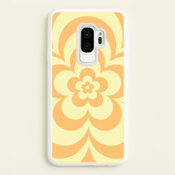 Yellow Abstract Flower Pattern   - Floral Phone Case for Galaxy S9 Plus