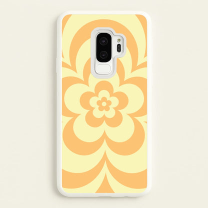 Yellow Abstract Flower Pattern   - Floral Phone Case for Galaxy S9 Plus
