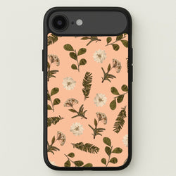 Leaves And Pressed Flowers Peach Pattern Phone Case for iPhone 17 Air