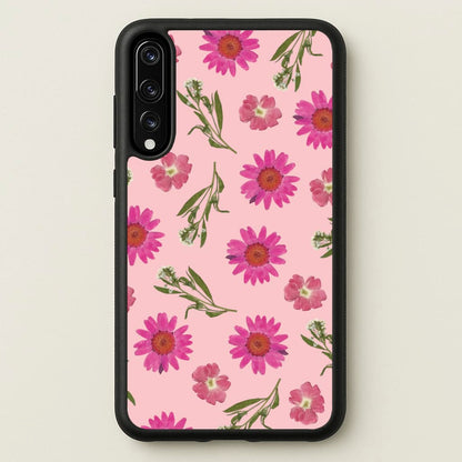 Pressed Pink Flowers Pattern   - Floral Phone Case for Huawei P20 Pro