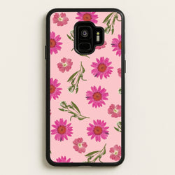 Pressed Pink Flowers Pattern   - Floral Phone Case for Galaxy S9