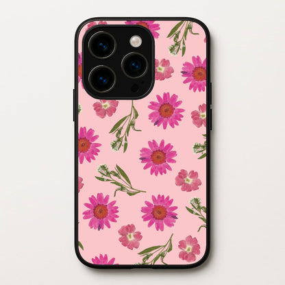 Pressed Pink Flowers Pattern   - Floral Phone Case for iPhone 14 Pro