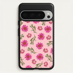 Pressed Pink Flowers Pattern   - Floral Phone Case for Google Pixel 9 Pro XL