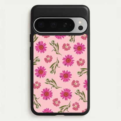 Pressed Pink Flowers Pattern   - Floral Phone Case for Google Pixel 9 Pro XL
